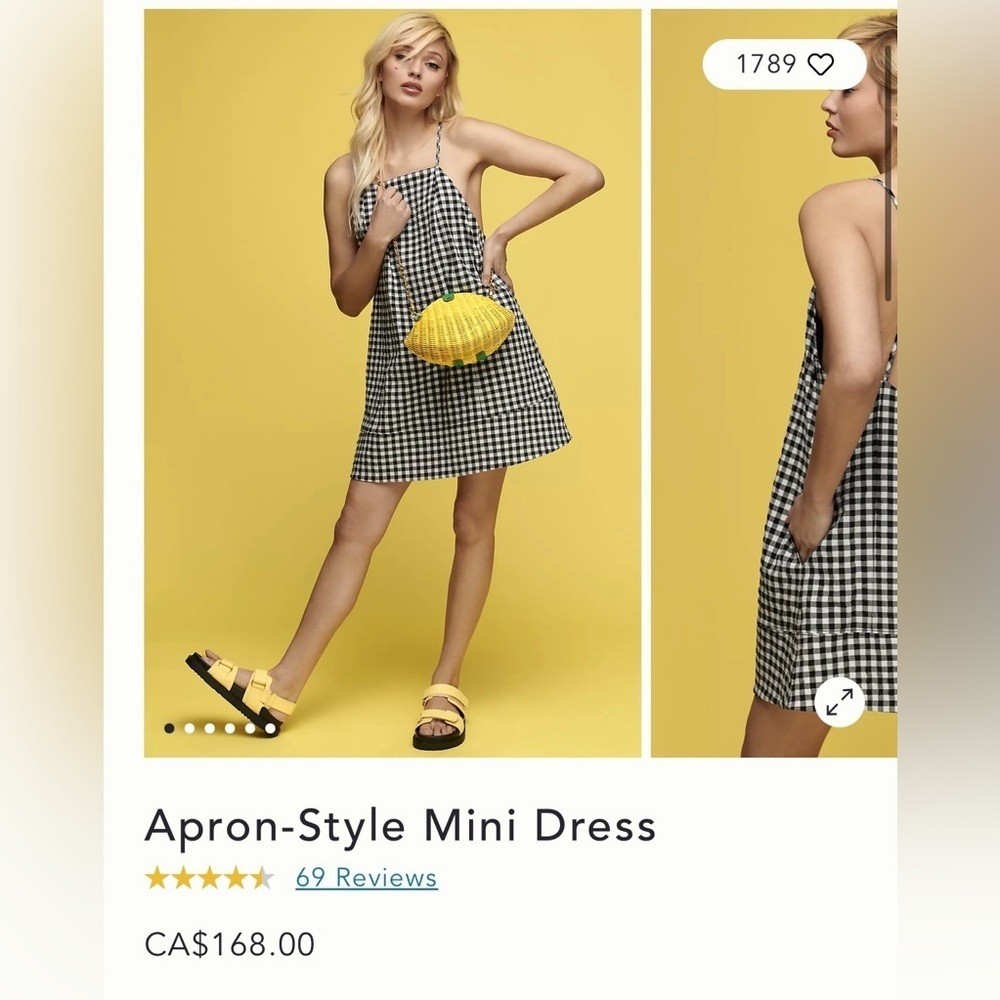 NWT Size S - Apron-Style Mini Dress - Picture 16 of 16